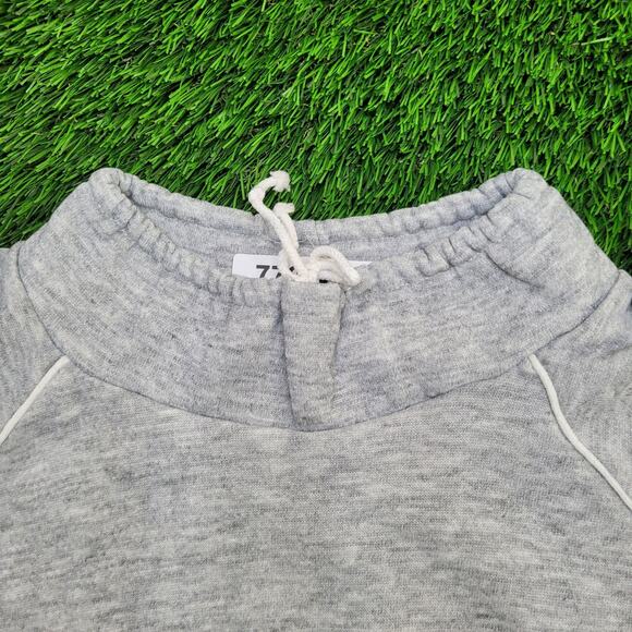 Vintage 80s Blank Crop Sweatshirt Teens Medium 18x17 Baggy - Picture 3 of 10